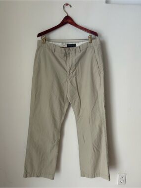 Banana Republic Women's Khaki Straight-Leg Trousers